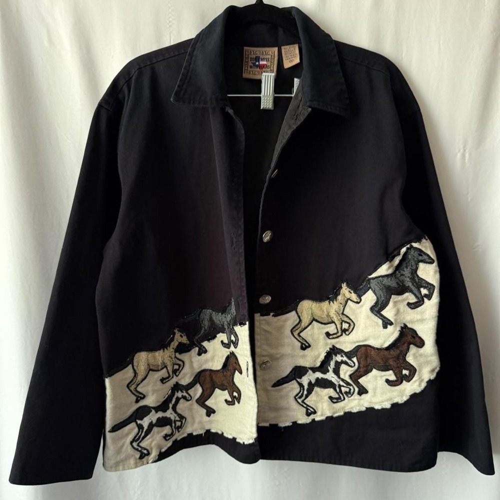 Vintage Don't Mess with Texas 100% Cotton Button Up Jacket Size M